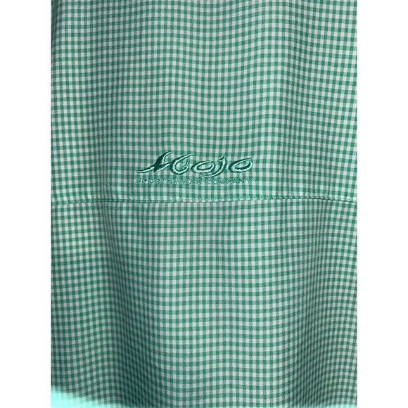 Mojo Sportswear Men's 2XL Green Check Short Sleeve Button-Up Shirt - Picture 8 of 8